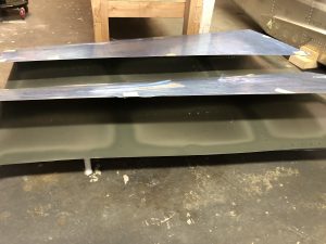 Horizontal Stabilizer mating surfaces primed