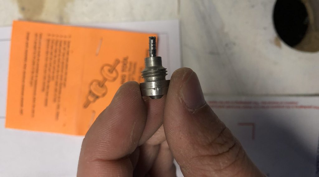 Nail stuck in the tool