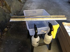 Cleaning Station with Simple Green cleaner