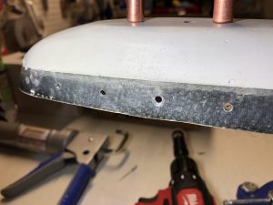 First countersunk hole drilled