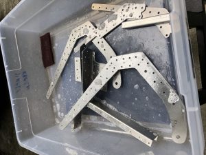 Cleaning the Elevator parts with Simple Green
