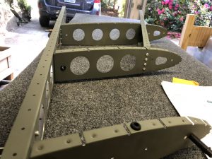 Inner structure of the Vertical Stabilizer riveted together