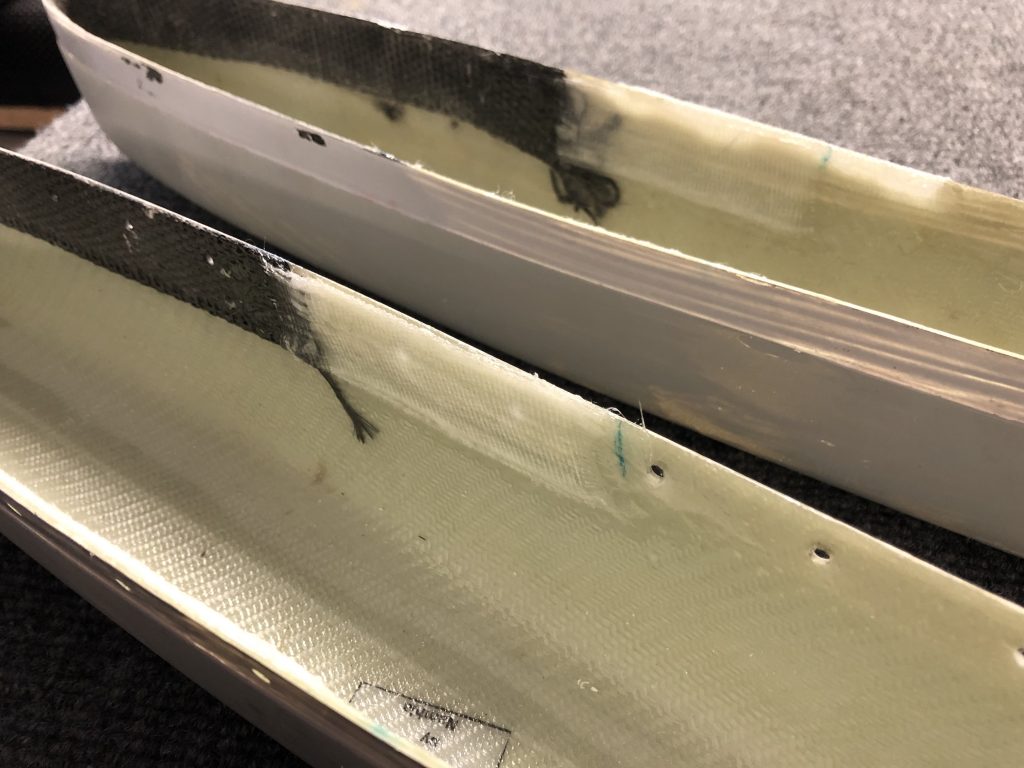 Elevator Fiberglass tip countersink reinforcement Sarah's Sling TSi