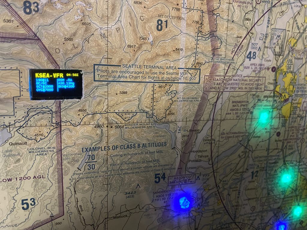 Mini screen embedded in my METAR map